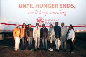 Group of people at Dedication of food pantry truck