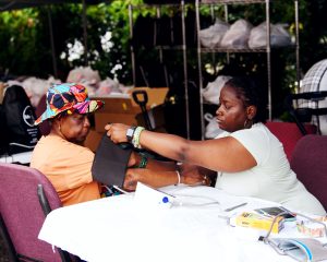 Vitals check at community event